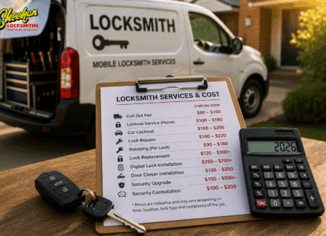 Perth mobile locksmith services and cost guide, including lockouts, lock repairs, lock installation and emergency locksmith costs by Sheehan Locksmiths Perth.