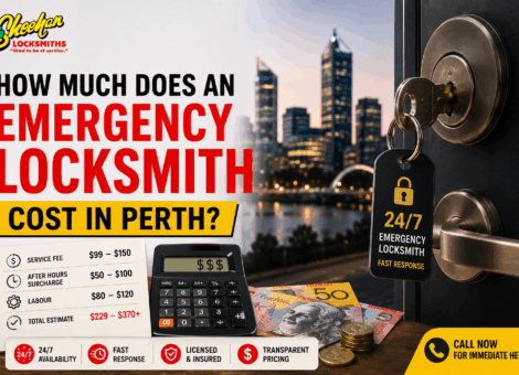 Emergency locksmith cost in Perth with professional locksmith assisting with a residential lockout