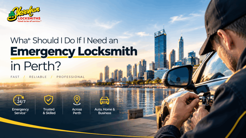 Emergency locksmith in Perth helping a customer with a home lockout