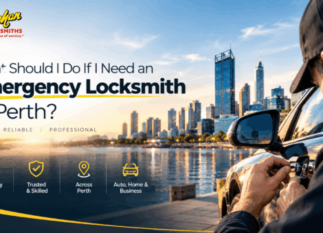 Emergency locksmith in Perth helping a customer with a home lockout