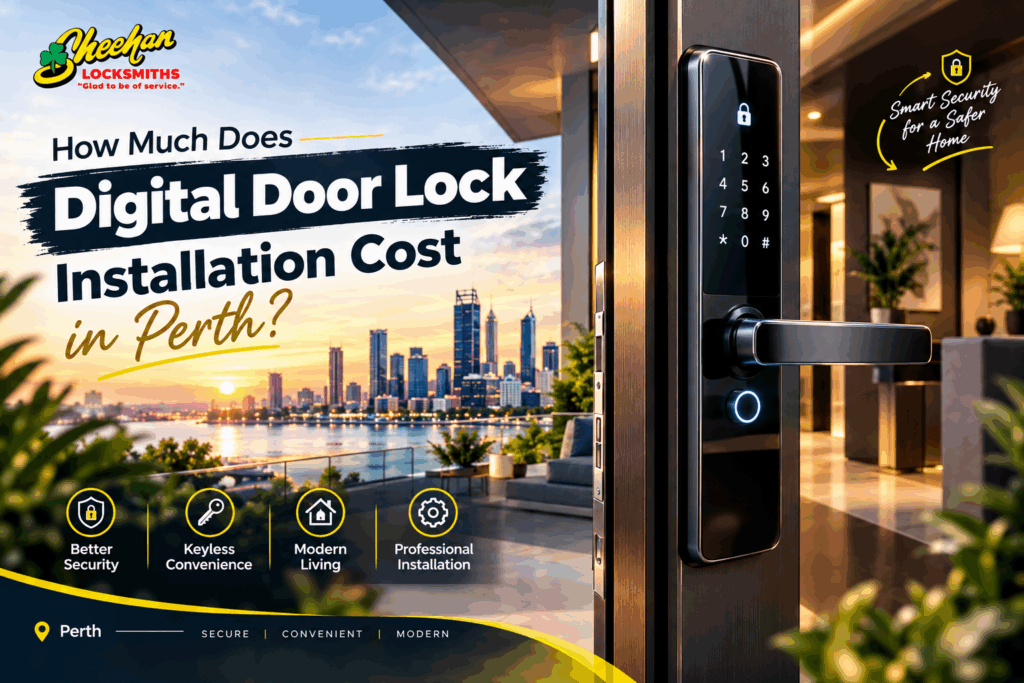 Digital door lock installation cost in Perth for homes and businesses
