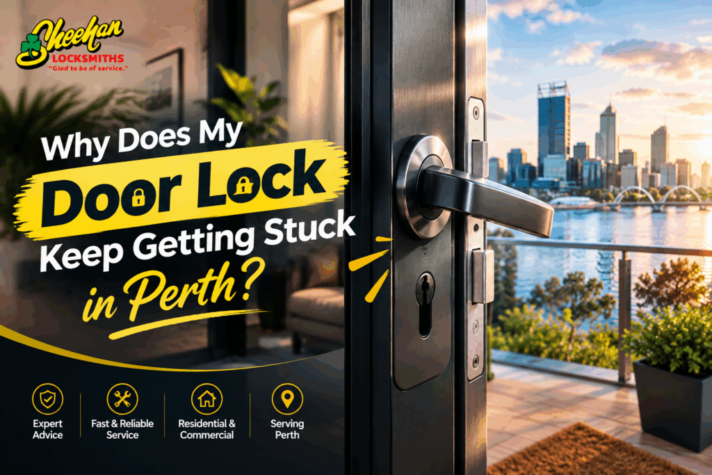 Door lock keeps getting stuck in Perth due to alignment or lock problems