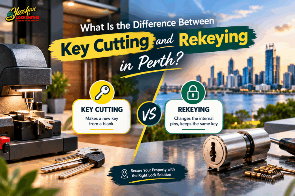 Key cutting and lock rekeying services in Perth