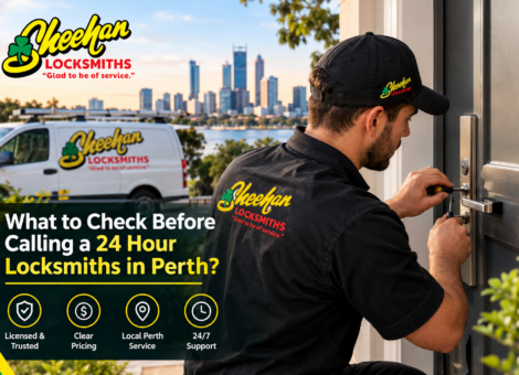 24 hour locksmiths Perth helping with a residential door lock emergency