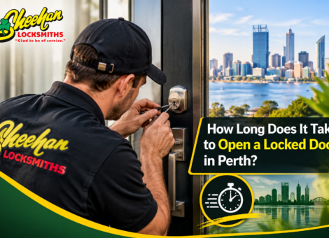 Locksmith opening a locked residential door in Perth