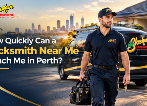 Locksmith near me Perth – mobile locksmith helping a customer with a locked door
